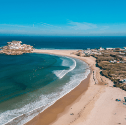 Atlantic ocean beach in Peniche